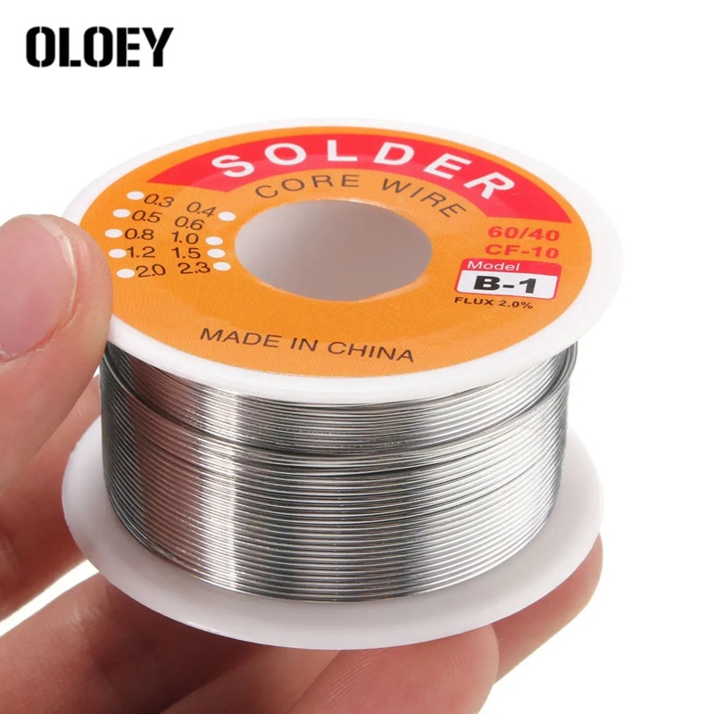 50/100g 0.3/0.4/0.5/0.6/0.8/1/1.2/1.5/2.0mm 60/40 Tin lead Solder Wire Rosin Core Soldering 2% Flux Reel Melt Roll Welding Tools