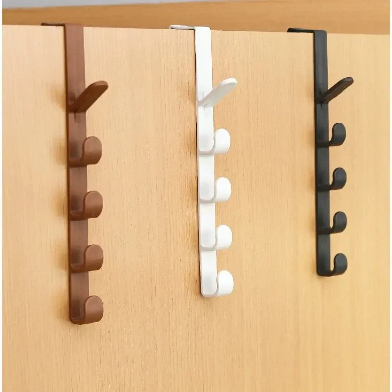 1/3 Uds perchas para ropa detrás de la puerta gancho para abrigos detrás de la puerta armario dormitorio gancho para puerta accesorios de baño: Gris claro