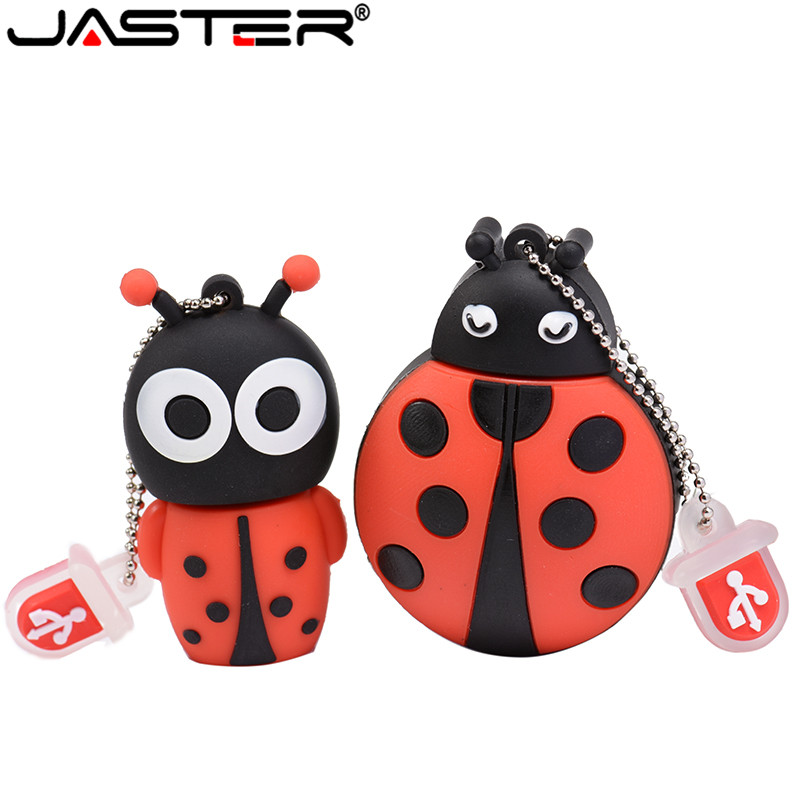 JASTER cute cartoonAnimal ladybugs usb 4GB 8GB 16GB 32GB 64GB pendrive USB Flash Drive gifty Stick Pendrive