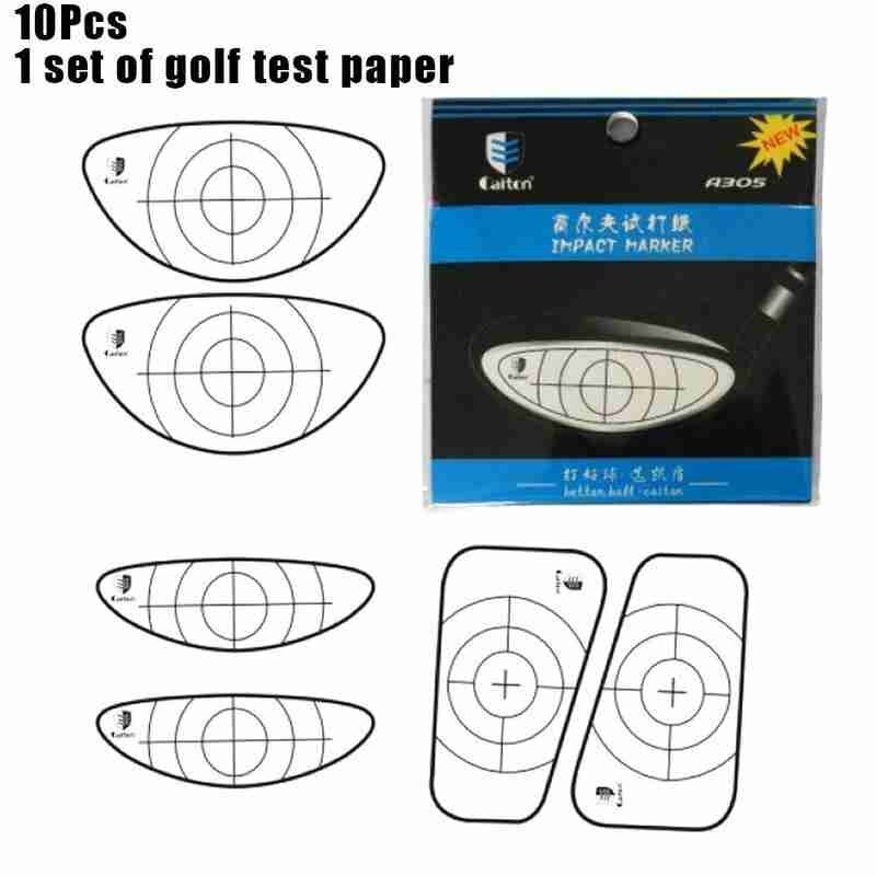 1set Golf Impact Tape Golf Impact Marker Ball Hitting Sticker Paper Club Test Board Combo For Golf Swing Training Aids