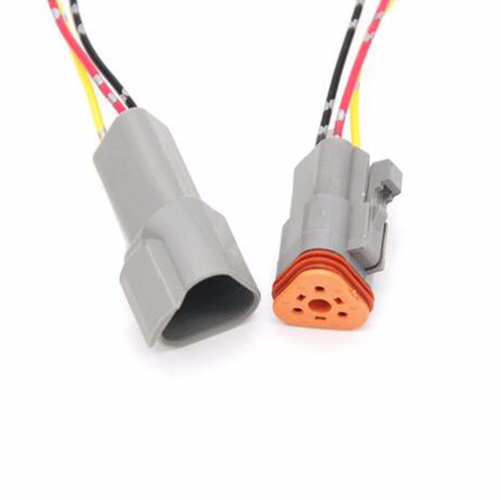 1 set deutsch  dt06 dt04 bil vattentäta kontakter hane och hona butt plug med tråd 2 3 4 6 8 12 stift 22-16 awg