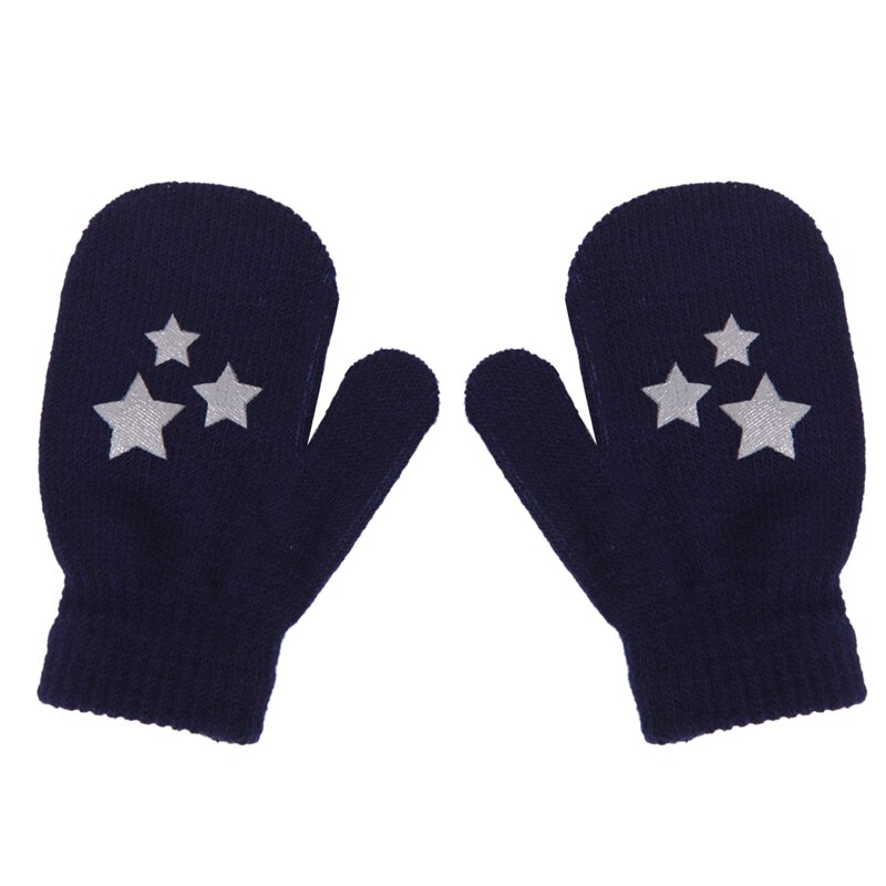 enfants Dot Star coeur motif moufles garçons filles doux tricot gants bébé enfants enfant: 03