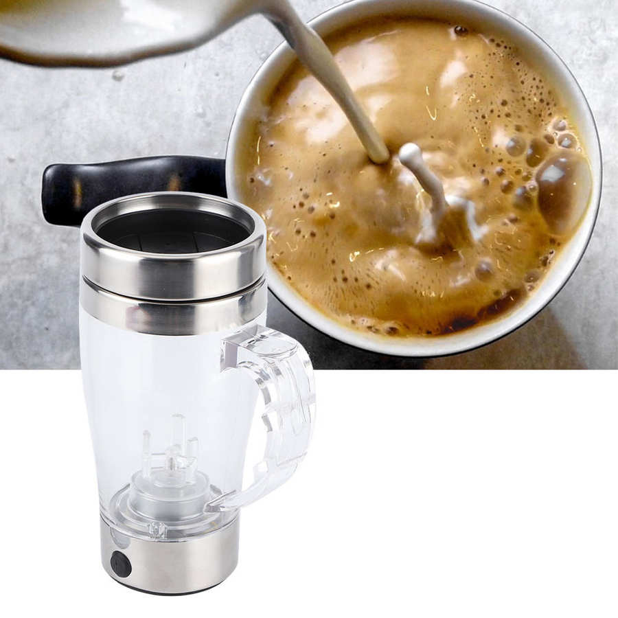 350Ml Rvs Beker Automatische Elektrische Koffie Zelf Roeren Beker Mixing Mok Voor Home Office Keuken Gadget