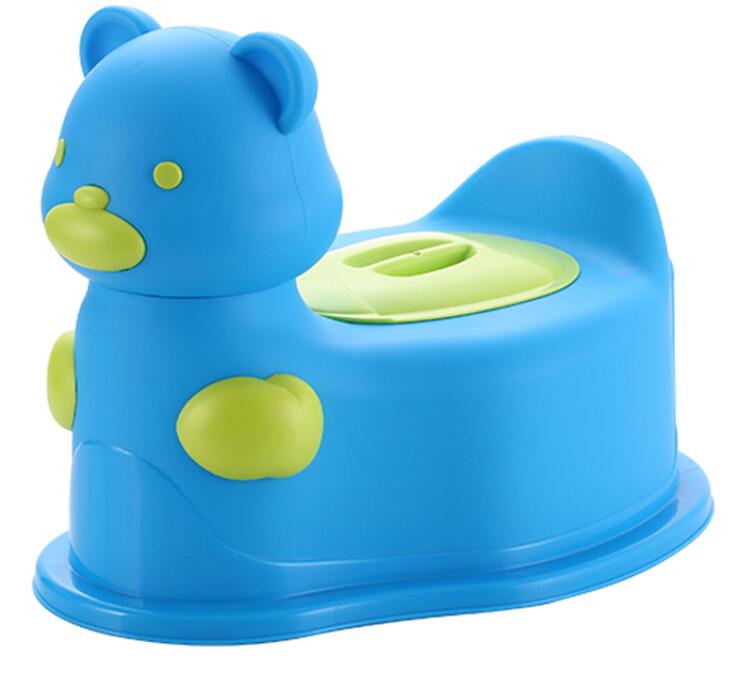 offre spéciale populaire belle ours bébé toilette pot formateur enfants pot chaise formation: Bleu