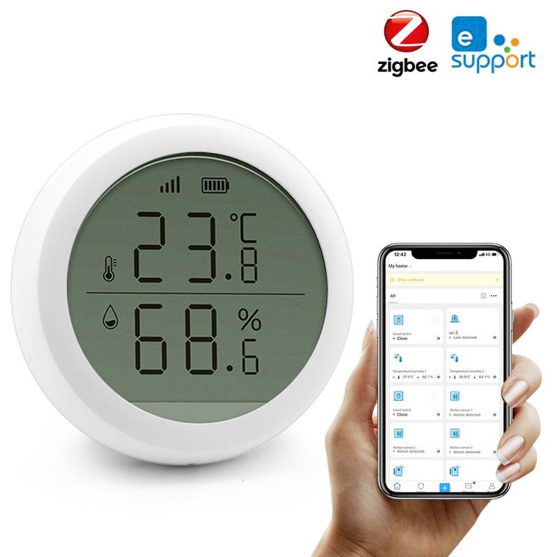 Ewelink Zigbee Smart Temperatuur En Vochtigheid Sensor Smart Home Real-Time Temperatuur En Vochtigheid Detector App Afstandsbediening
