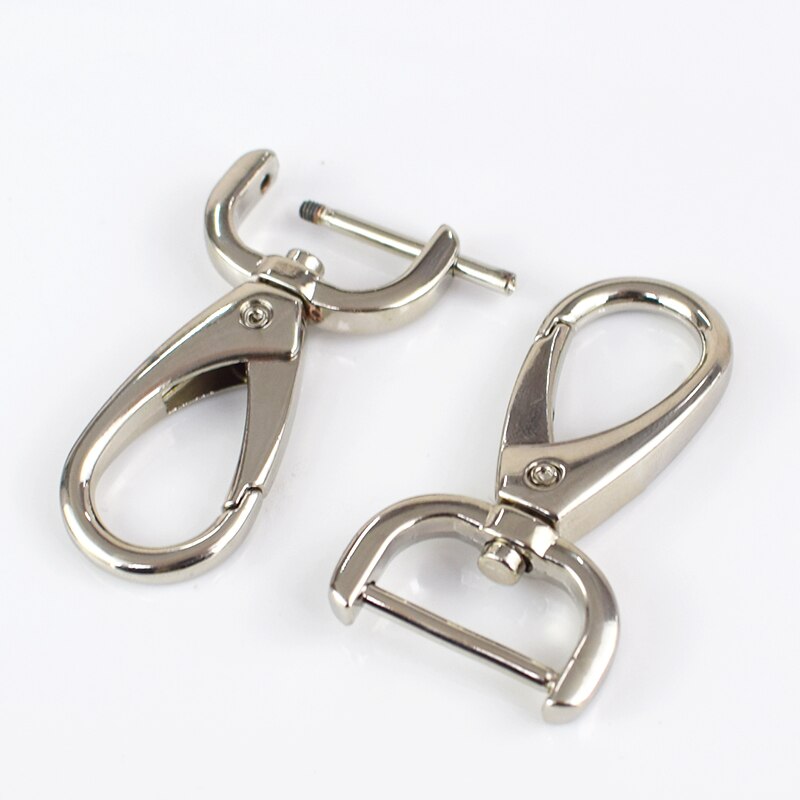 2 stk 16/20/25/38mm metalspænder aftagelig hummer karbinhage hundehalsbånd nøglering drejelige trigger clips karabok gør-det-selv tilbehør: 38mm / Sølv