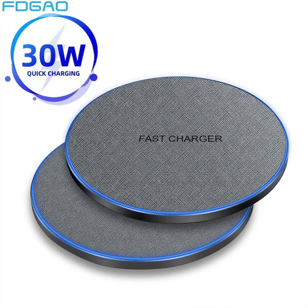 Fdgao 30W Power Quick Opladen Voor Samsung S20 S10 S9 Note 20 10 Qi Snelle Draadloze Oplader Pad Voor iphone 12 11 Pro Xs Max Xr X 8