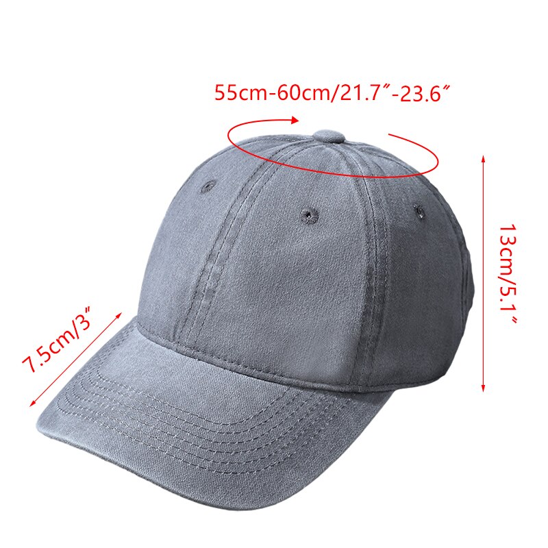 Solid Color Baseball Cap Summer Outdoor Washed Cotton Caps Retro Distressed Hat Adjustable Men&#39;s Baseball Cap Unisex Casual Hats: P