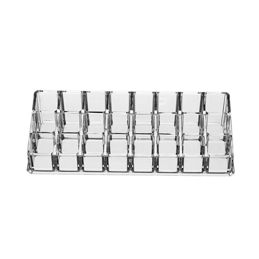 24 sleuven acryl lippenstift organizer doorzichtig draagbaar stevig make-up organizer lipgloss houder cosmetische opbergdoos voor meisjes