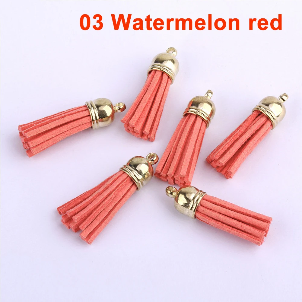 20 unids/lote borlas llavero de cuero borlas Mini borlas para manualidades DIY llavero colgante joyería de verano hacer pendientes dijes: Lavanda