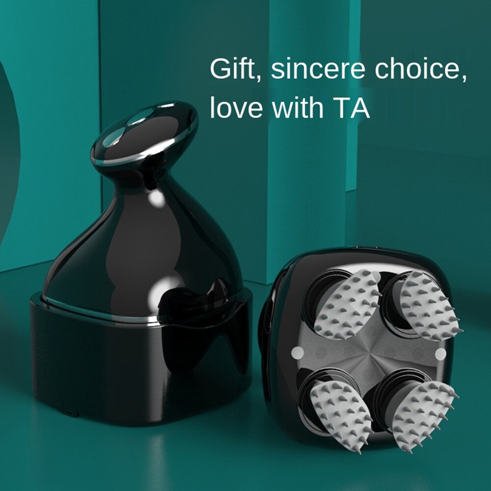 Elektrisk hovedbundsmassage 3d stereo afslapning stimulerer blodcirkulationen forhindrer hårtab vandtæt bærbar massager til kroppen