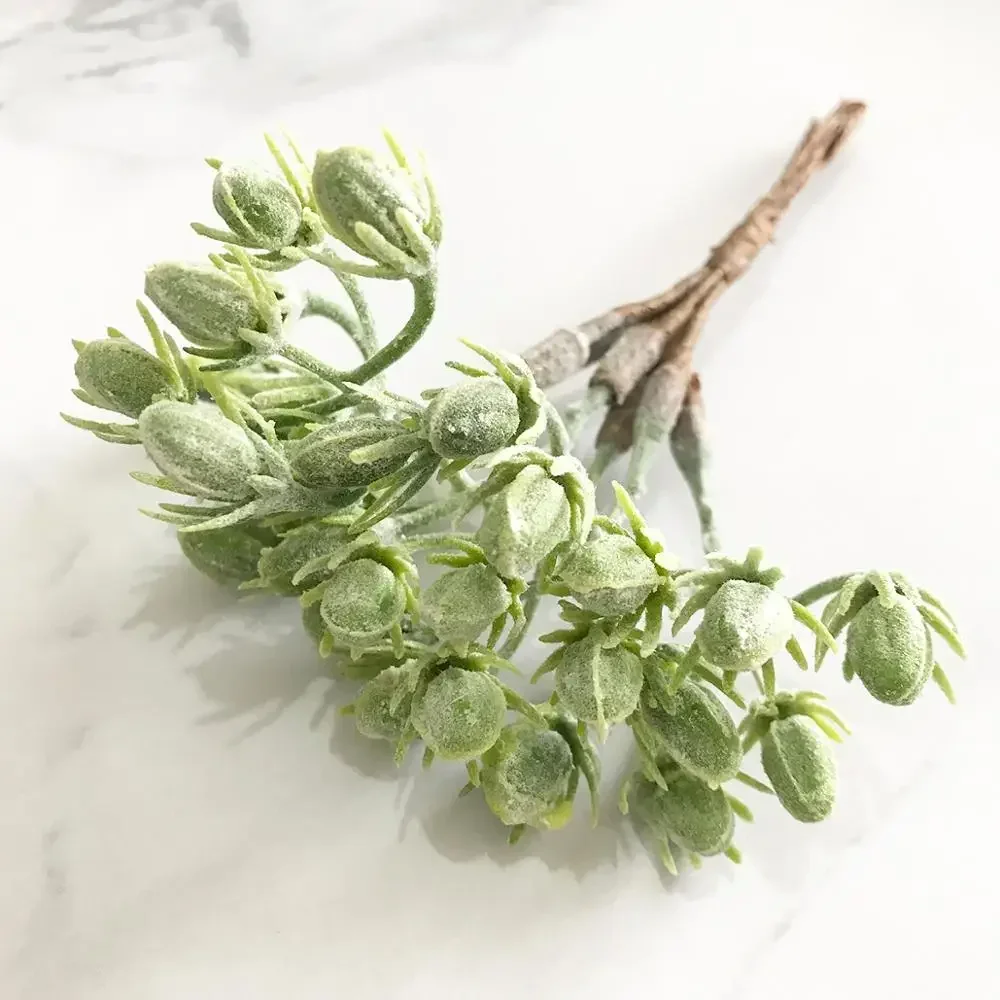 6 stücke/10 stücke Grün Kunststoff kiefer kegel vasen für Heimat Dekor hochzeit dekorative blumen kränze weihnachten Handwerk künstliche pflanzen