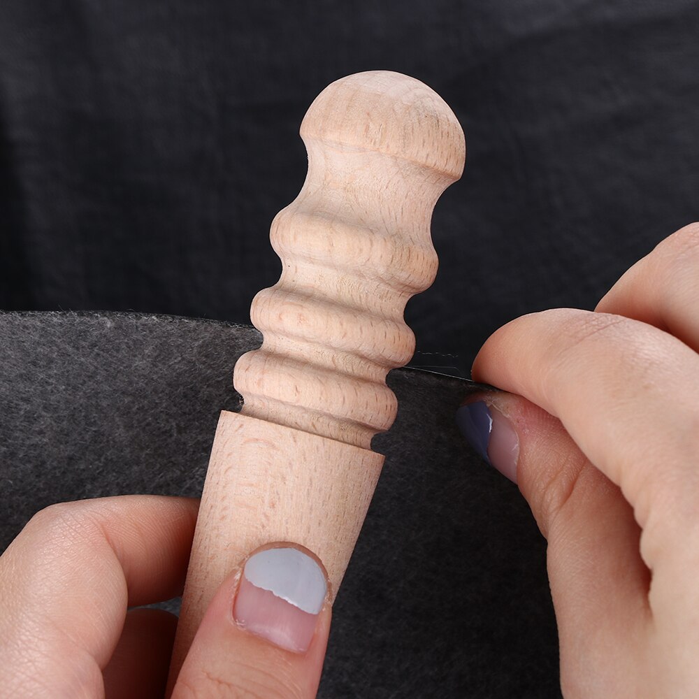 Outil de polissage multi-tailles, fraisage du cuir, bricolage artisanat bords tranchants bâton en bois rond fait à la main 1 pièce