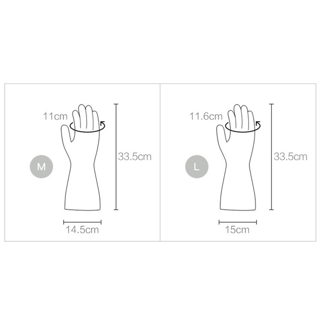 Guantes de goma largos para limpieza de platos, protección para manos