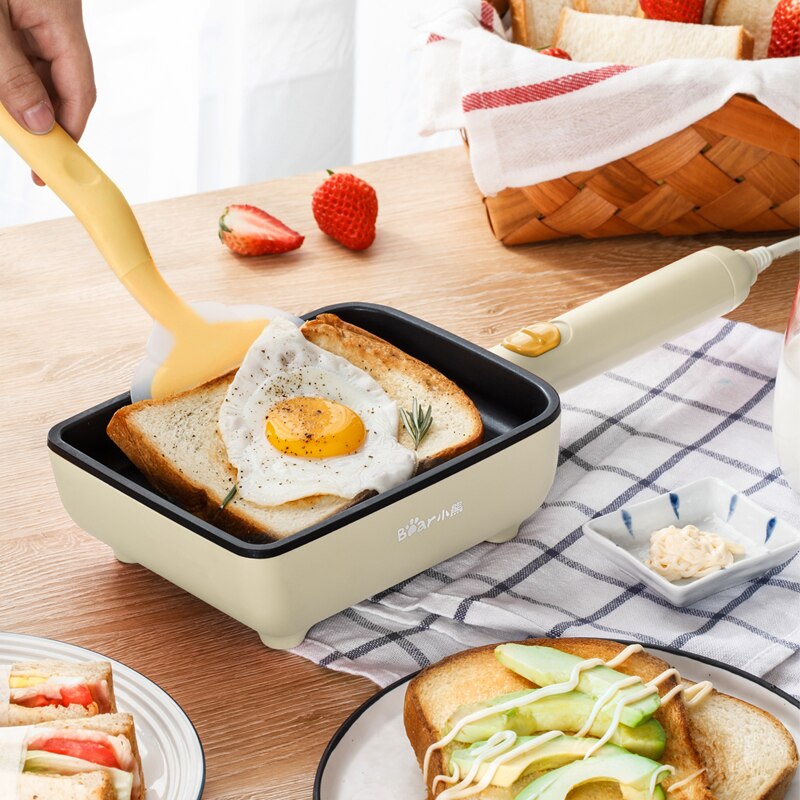 220V 700W Electric Frying Pan Non-stick Household Mini Portable Electric Breakfast Making Machine Multi Cooker