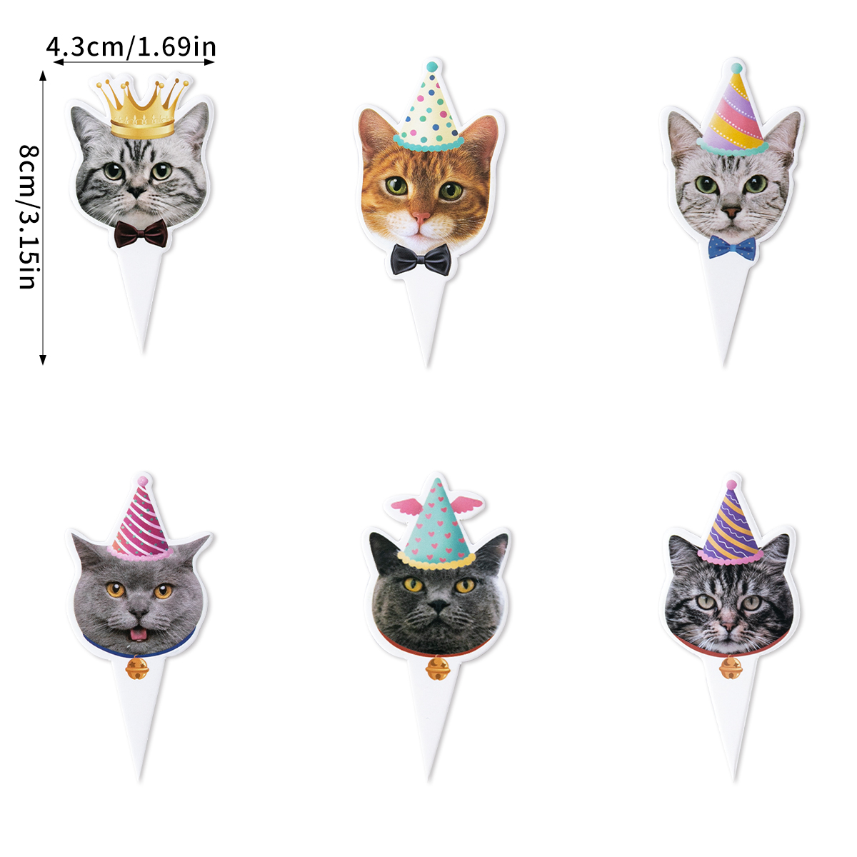 Decoración de de cumpleaños para gatos, pancarta de papel, plato, taza, adorno para pastel, juego de vajilla desechable, suministros para fiestas temáticas de gatos para niños: Gris oscuro