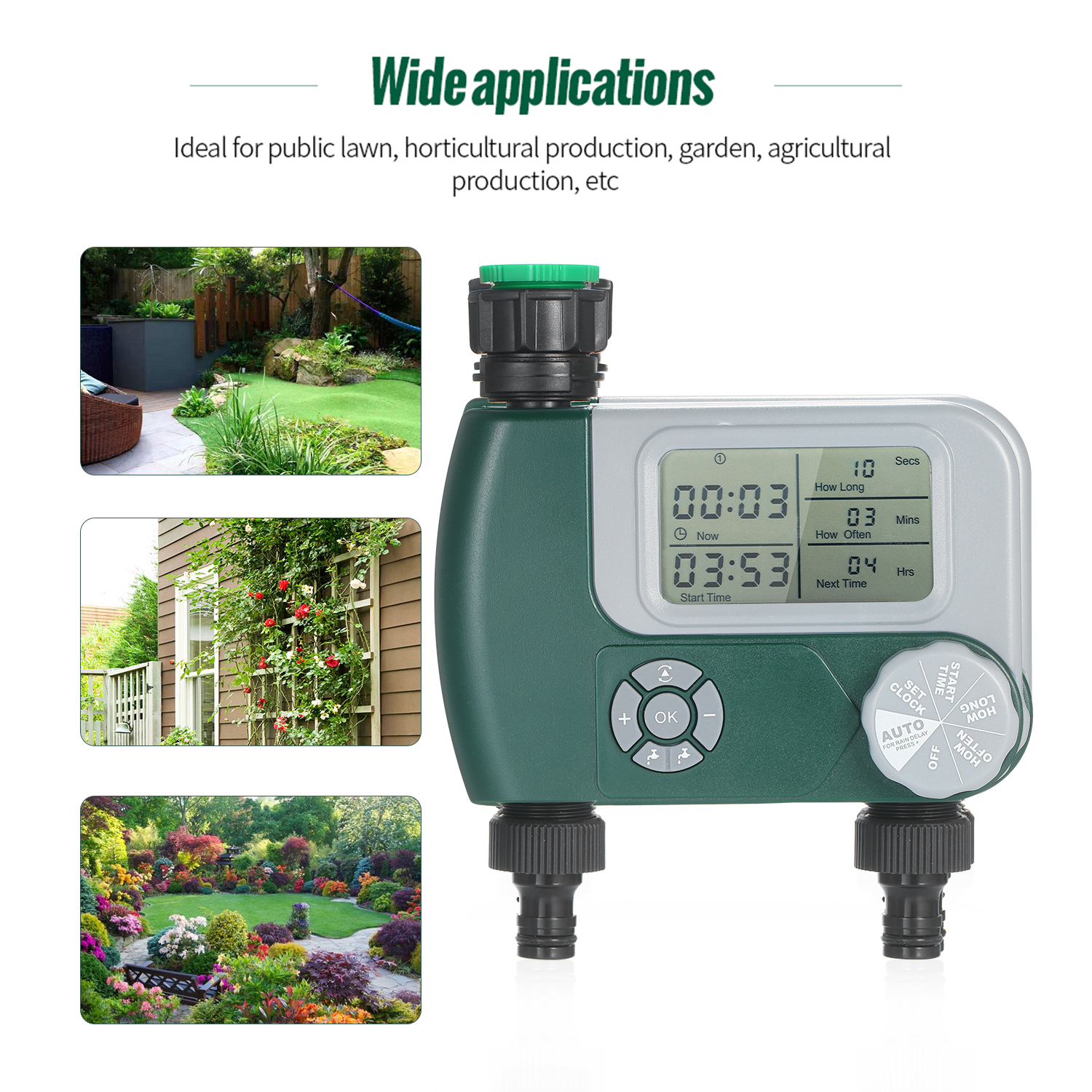 Digital Programmable Water Timer Weatherproof Garden Lawn Faucet Hose Timer Automatic Irrigation Controller Drip Irrigation