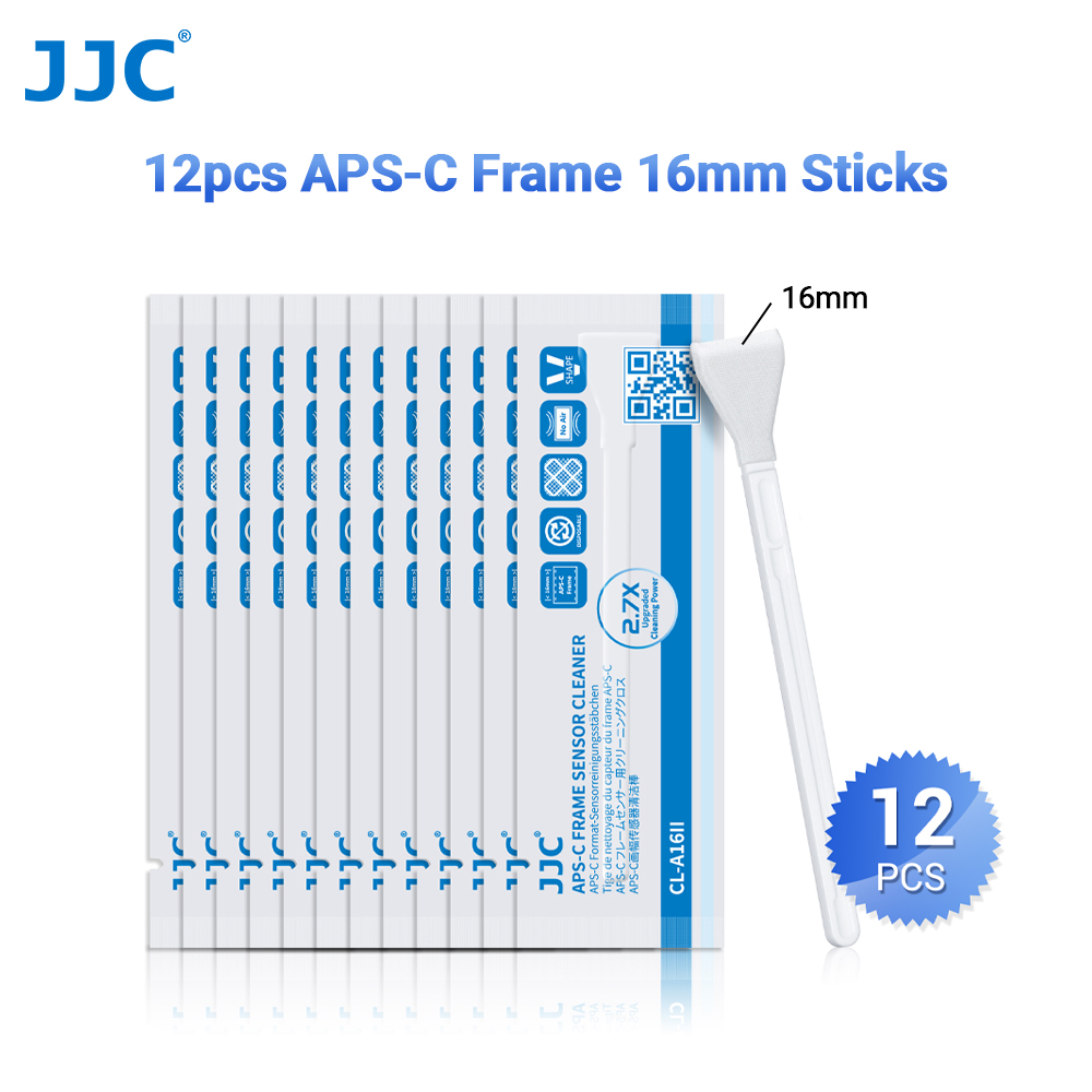 JJC APS-C cadre et capteur plein cadre CCD/CMOS 12 pièces écouvillon de nettoyage objectif DSLR écouvillons d'appareil photo pour écran LCD de clavier: Rose