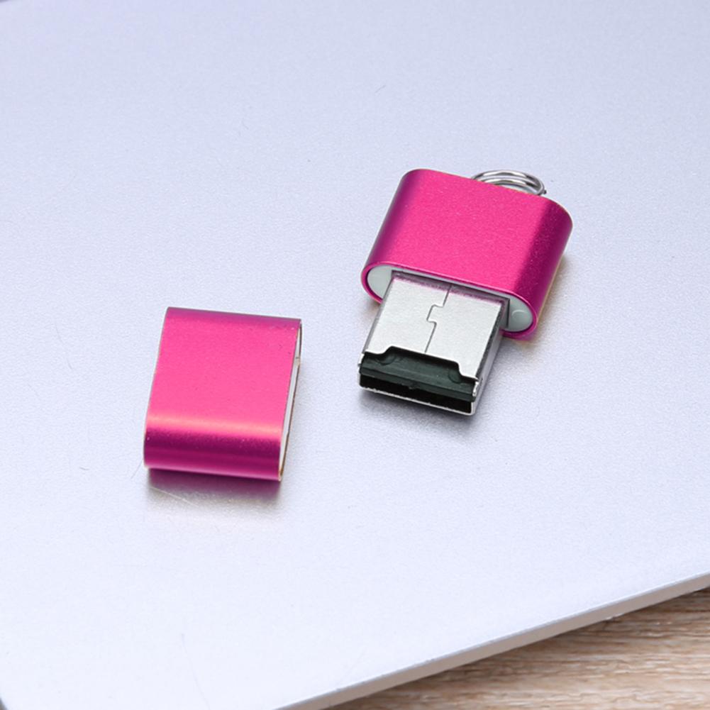 Ultra-thin Mini Aluminium Alloy 480 Mbps USB 2.0 T Flash TF Micro SD Memory Card Reader Adapter