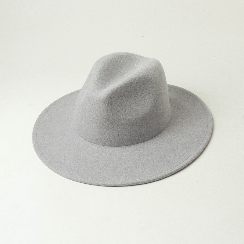 202009-hh9009 vinter ull solid barn 53cm huvud storlek barn fedoras keps barn jazz panama hatt