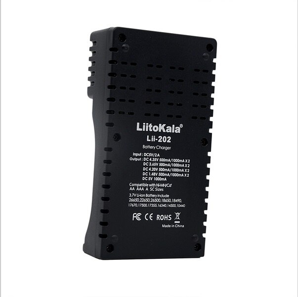 LiitoKala Lii-402/ lii-202 18650 battery charger 1.2V 3.7V 3.2V 3.85V AA/AAA 26650 10440 14500 16340 18350 battery smart charger