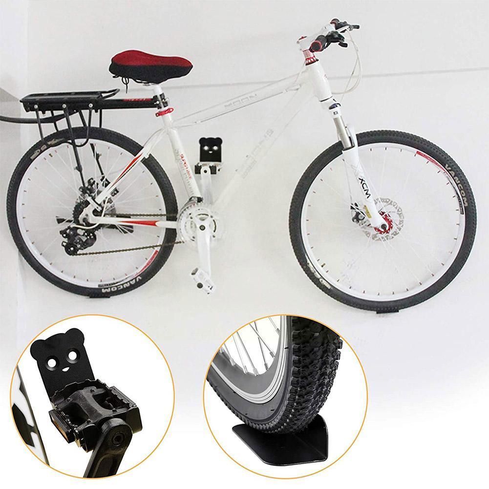 1pcs Bike Wall Mount Stand Mtb Road Bike Steel Rack Bicycle Mount Holder Duty Parking Pedal Accessorie Stands Heavy Cycling
