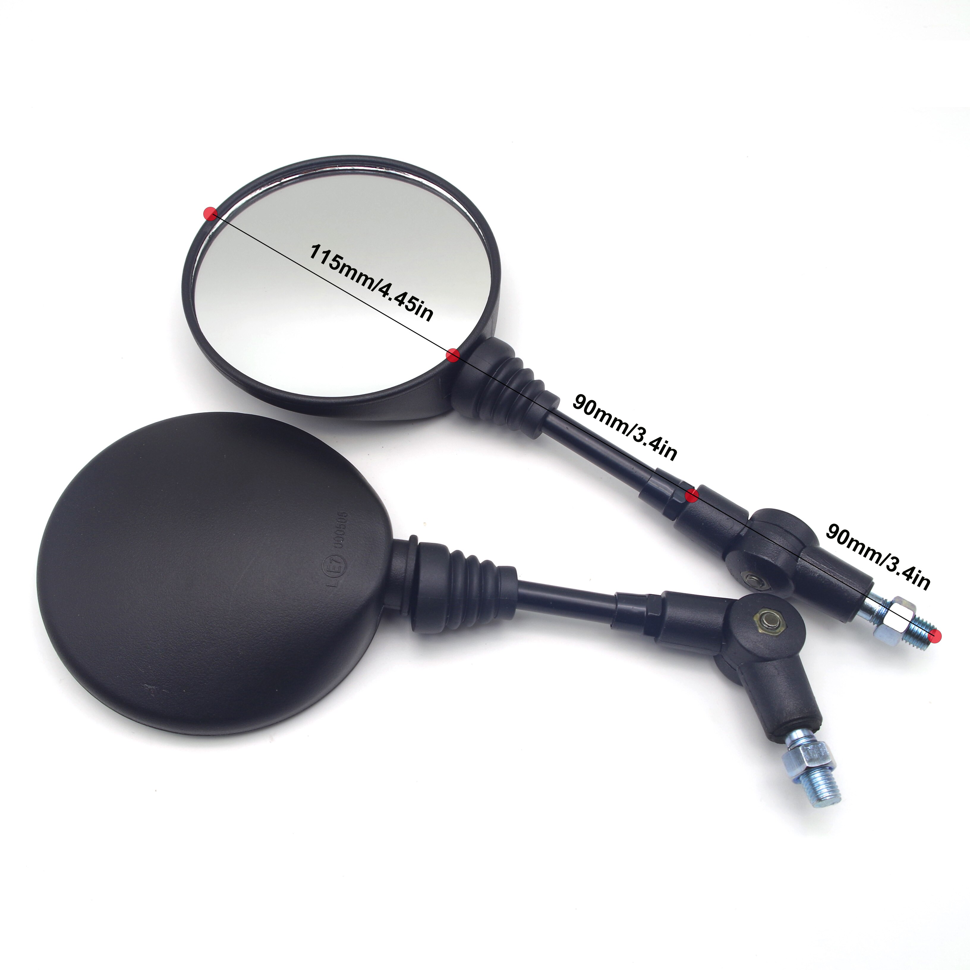 Plegable moto rcycle lado espejo retrovisor 10mm redondo moto rbike espejos para xmax suzuki gn 125 cf moto suzuki sv goldwing gl1800