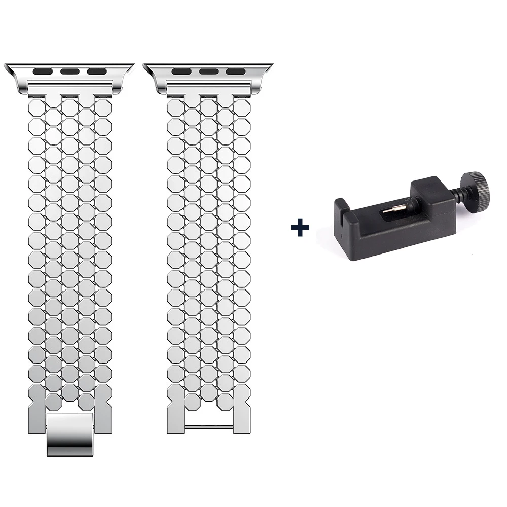 Stainless Steel Bands For Apple Watch Series 9 8 7 6 SE 5 4 3 Ultra2 1 band49 38 42 40 44 41 45mm Bracelet Loop For Iwatch Wrist: M / Black Yellow