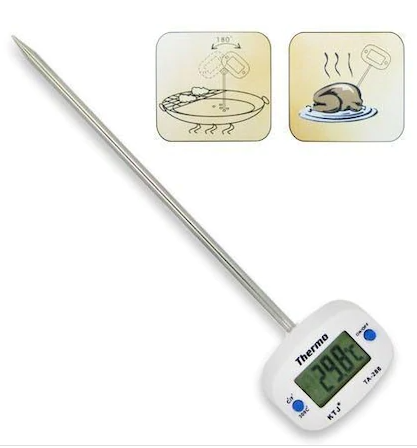 Lcd digitalt kjøkken termometer sonde matte kjøtt bbq matlagingsvæske, kjøtt, melk, matte, mamma, bbq termometer melk temperatur mete