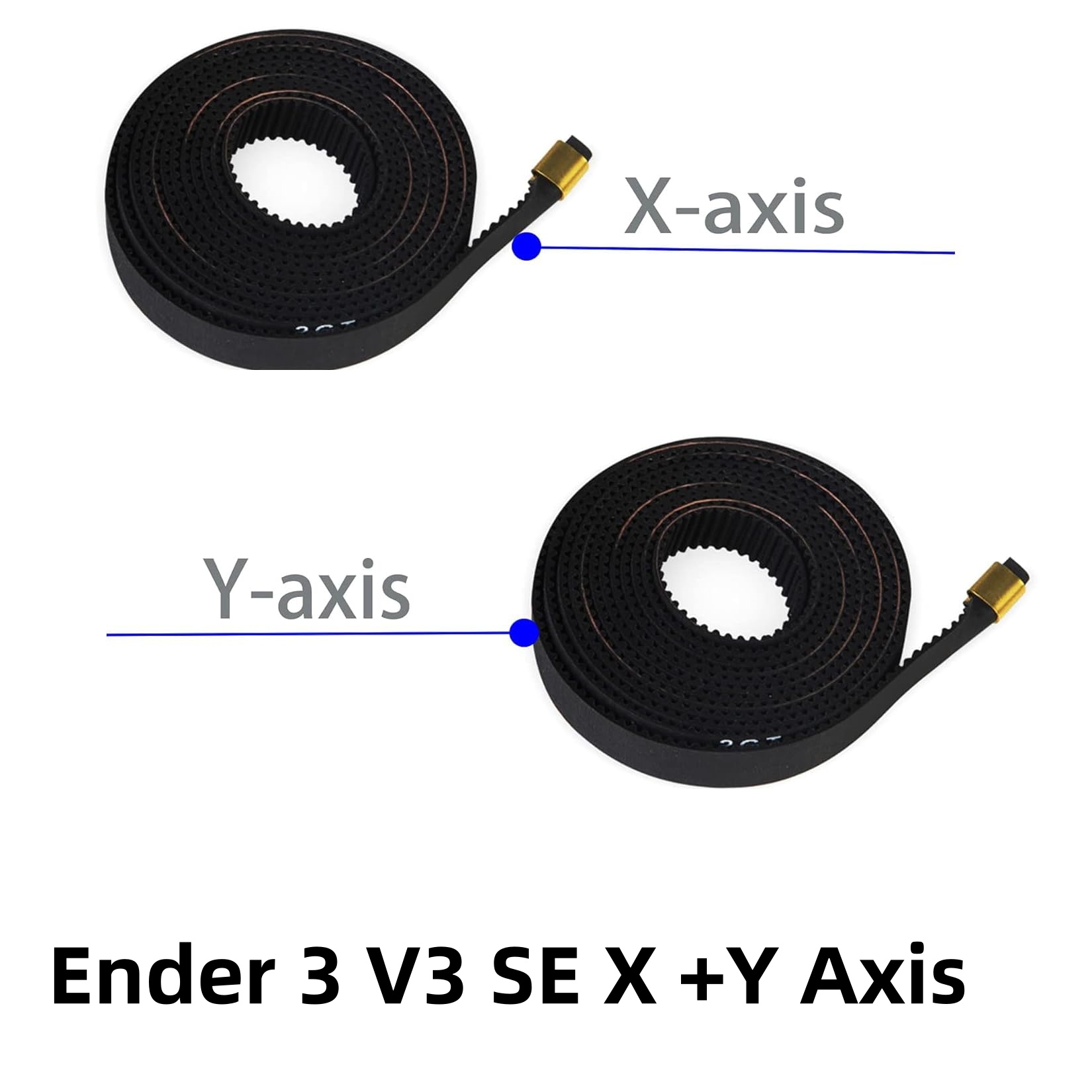Creality Ender-3 V3 SE X+Y-axis and Ring Belt Rubber Black 2GT W6×L630 Original 3D Printer Accessories: Red