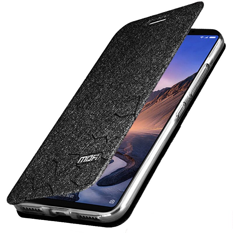 Coque à rabat en cuir et Silicone pour Xiaomi Mi MAX3, étui Original résistant aux chocs, style business, Mofi 360
