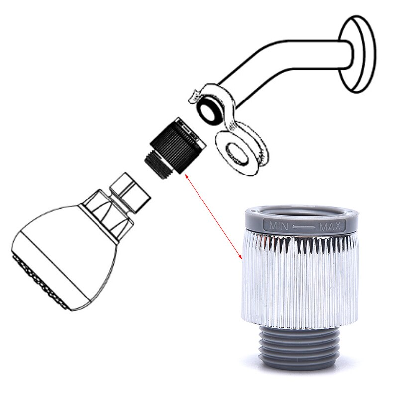 1PCS Water Flow Regulator Shower Bath Head Control Valve Adjustable Bath Accessories