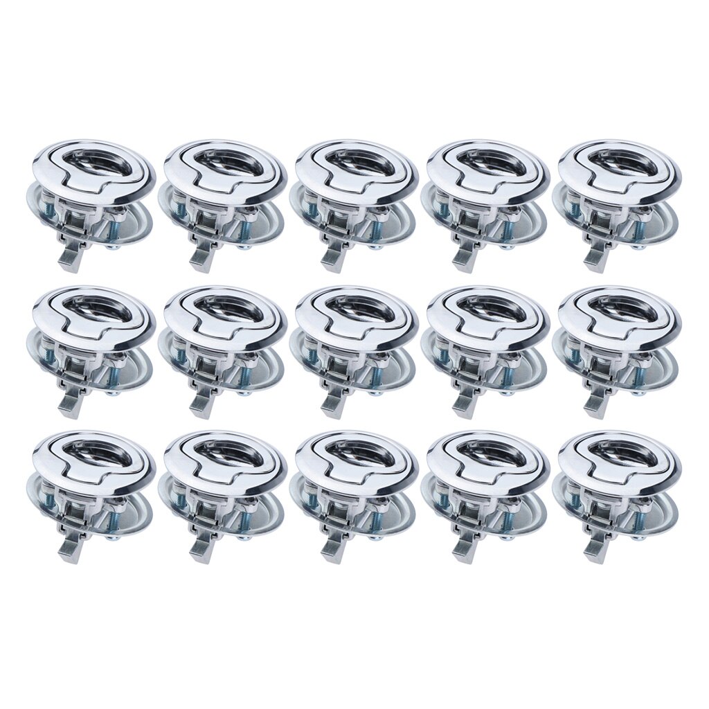 15x Marine Stainless Steel Latch RV Yacht Boat Door Cabinet Lock Latch Flush Door Pull Locker Hatch Latch Lift Handle for trucks