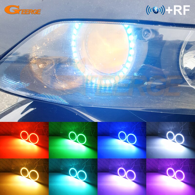 For Yamaha R1 YZF-R1 2004 2005 2006 2007 Excellent RF Bluetooth APP Multi-Color Ultra bright RGB LED Angel Eyes Halo Ring