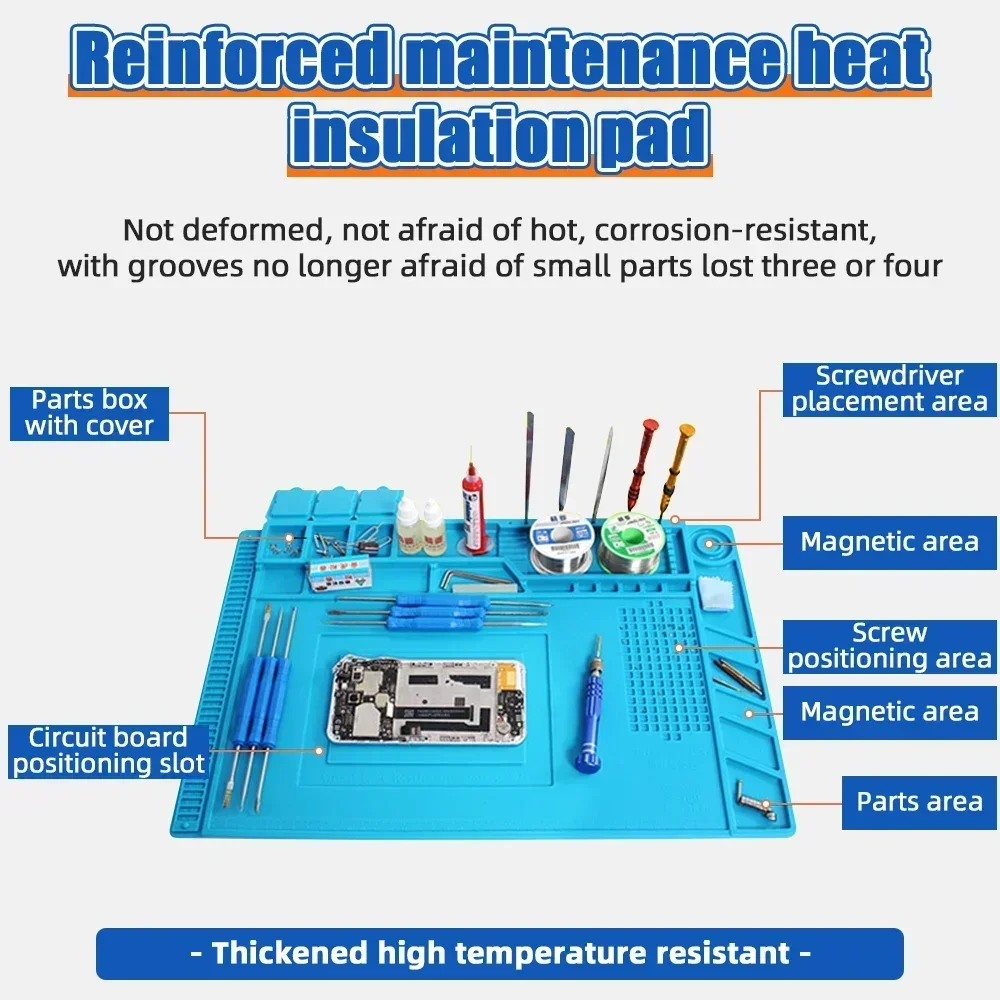 Heat Insulation Working Mat Heat-resistant Soldering Station Repair Insulation Insulator Pad Maintenance Platform Soldering Mat