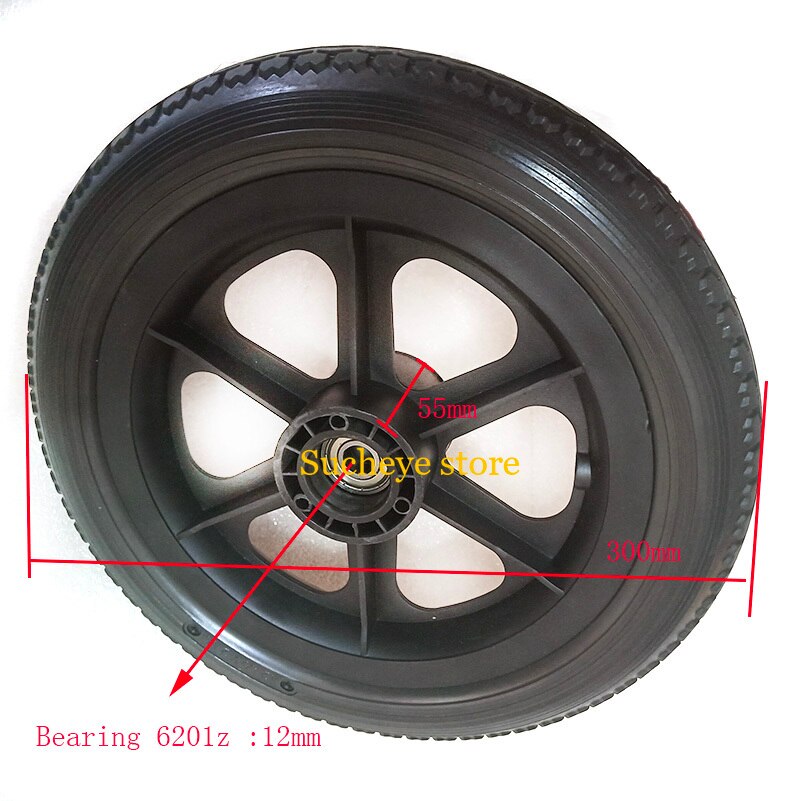 2 Stuk 12 1/2X2 1/4 Effen Wiel Rolstoel Onderdelen Achterwiel 12 Inch Pu Bandenspanning gratis Wiel Handleiding Rolstoel Achterwiel