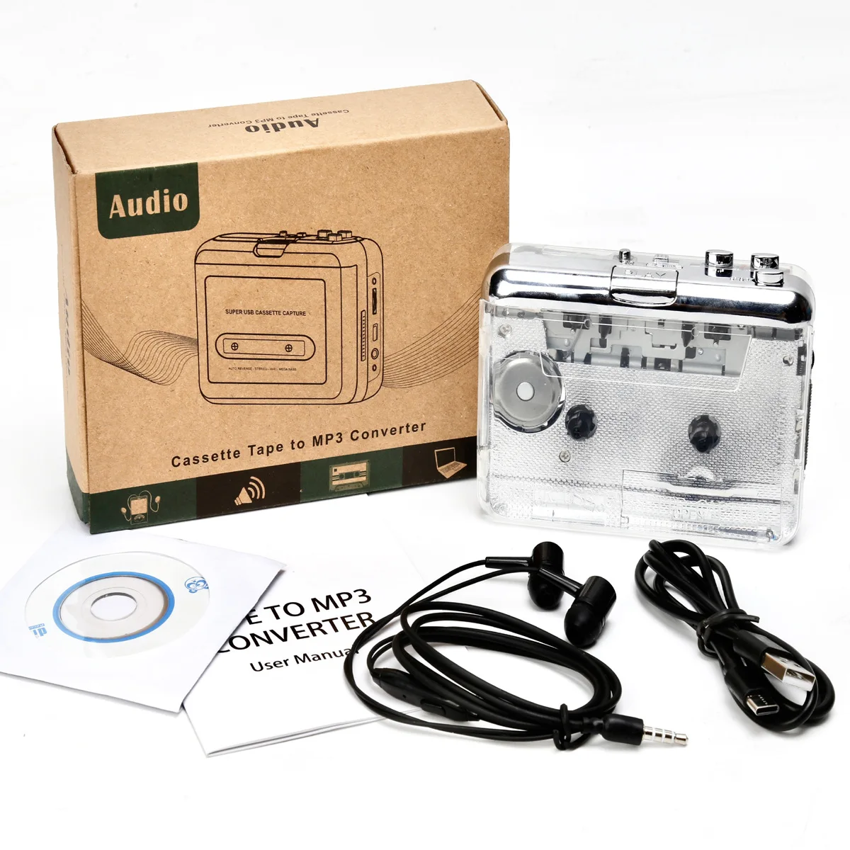 Portable Walkman Cassette Tape Player Capture Audio To MP3 Converter плеер для кассет cassette deck