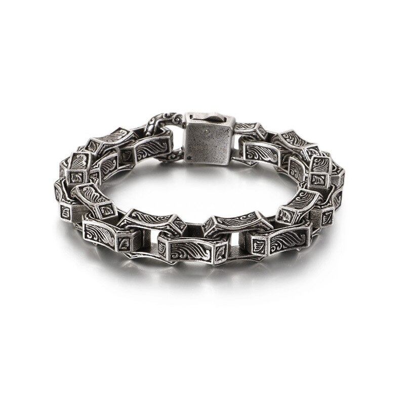Retro totem punk armband van roestvrij staal met europese en amerikaanse persoonlijkheid, titanium stalen sieraden voor heren