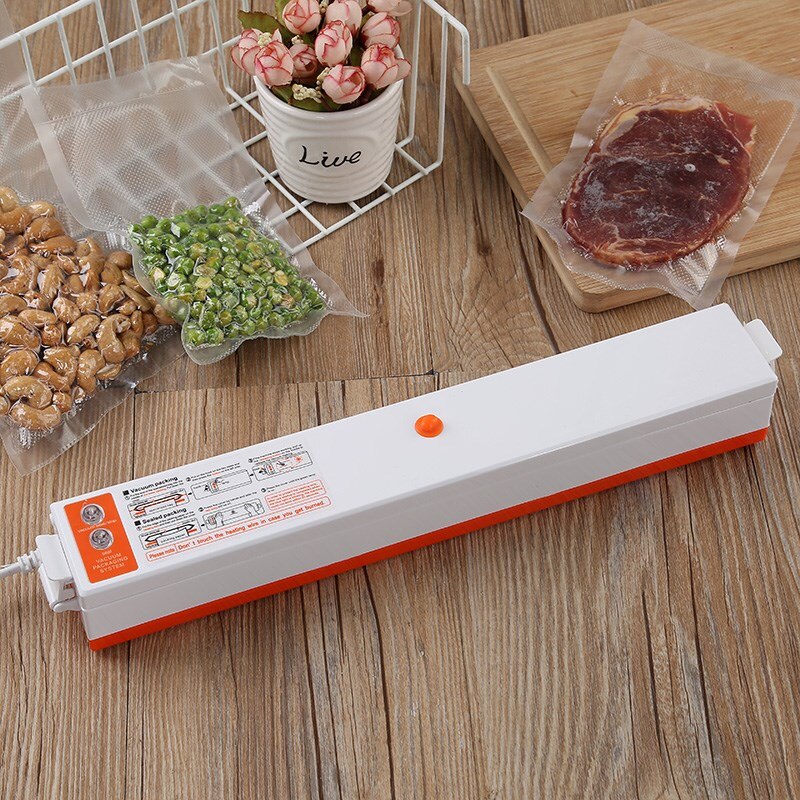 220V/110V Household Food Vacuum Sealer Packaging Machine Family Kitchen Tool Sealer Vacuum Packer Including 10Pcs bags Packaging