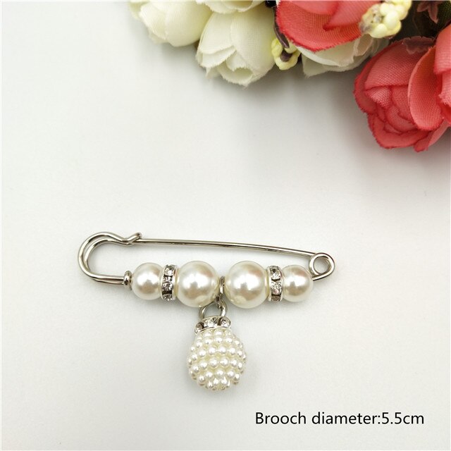 Brooches Pin Jewelry for Women Suit Hats Clips Sweater Coat Decorative Rhinestone Pearl Brooch Pins Jewelry 1pcs: 2
