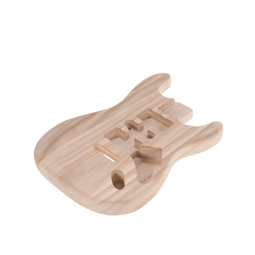 Muslady ST01-TM Onvoltooide Handgemaakte Gitaar Body Candlenut Hout Elektrische Gitaar Body Gitaar Vat Vervangende Onderdelen