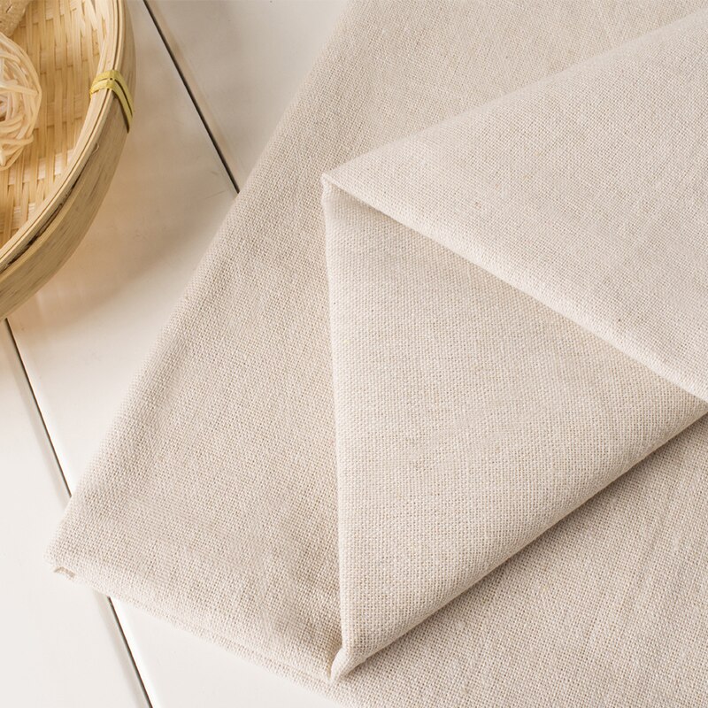 Bred 59 " bomuldslinned hvid calico ensfarvet baggrund stof dug hængende groft linned sofa gardin materiale: Mælkehvid