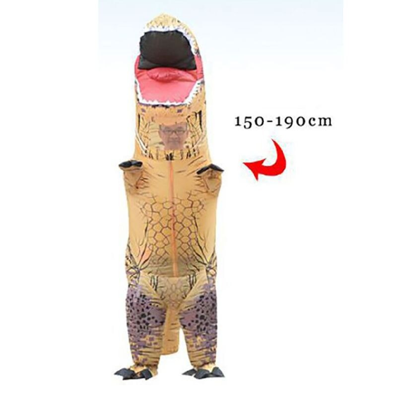 Inflatable Dinosaur Costume Mascot Child Adults Halloween Blowup Outfit Cosplay XX9E
