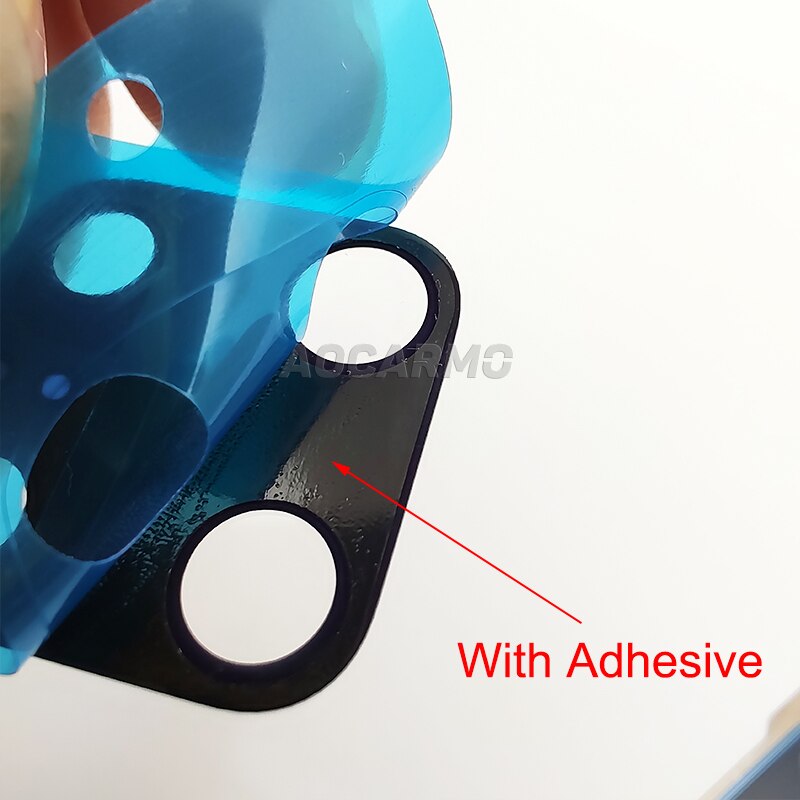 Aocarmo Rear Back Camera Lens Glass + Frame Ring Holder + Adhesive Sticker Replacement Part For Huawei Mate 20X Mate20X EVR-AL00