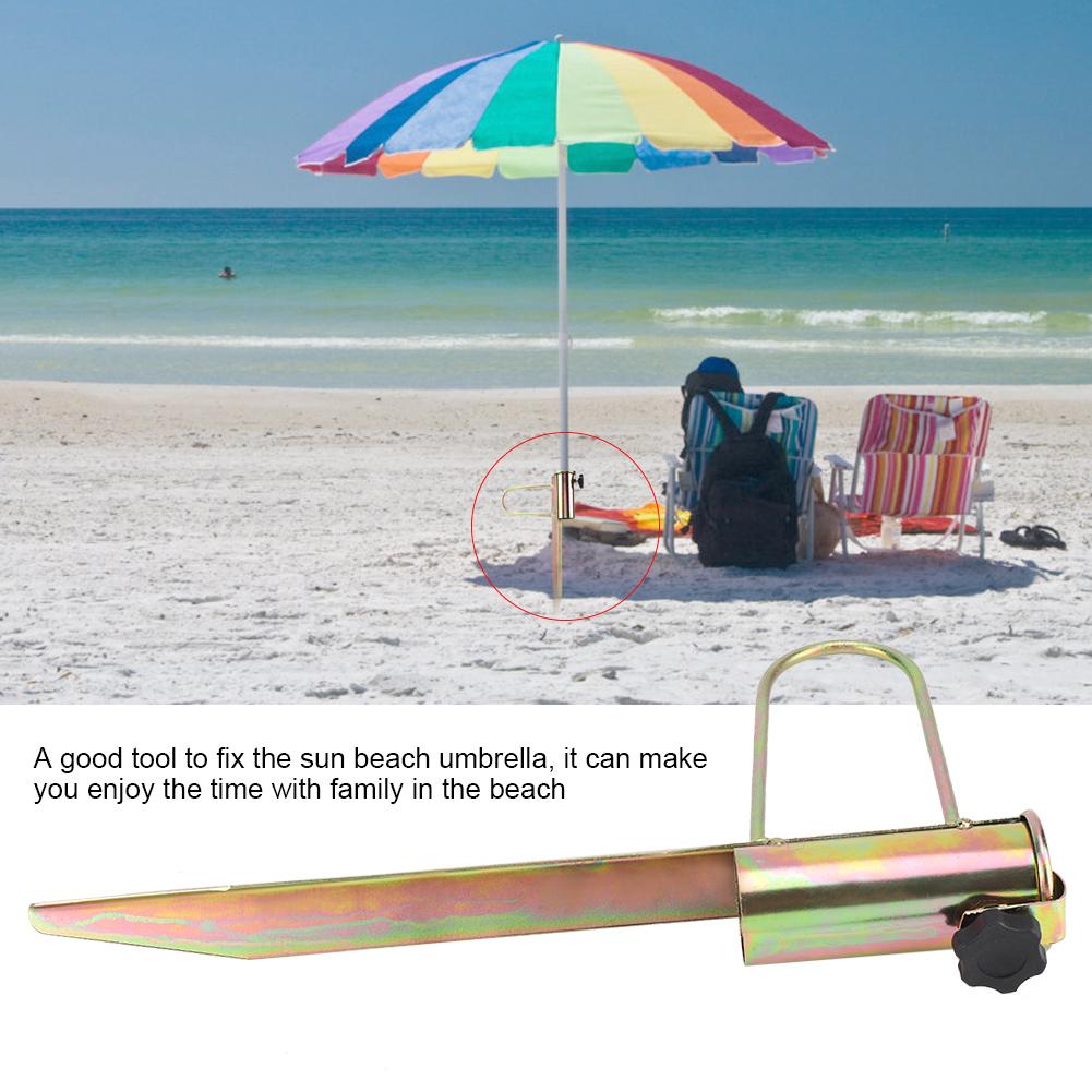 1pc jern sol strand fiskeri paraply sand parasol buehave udendørs rejser