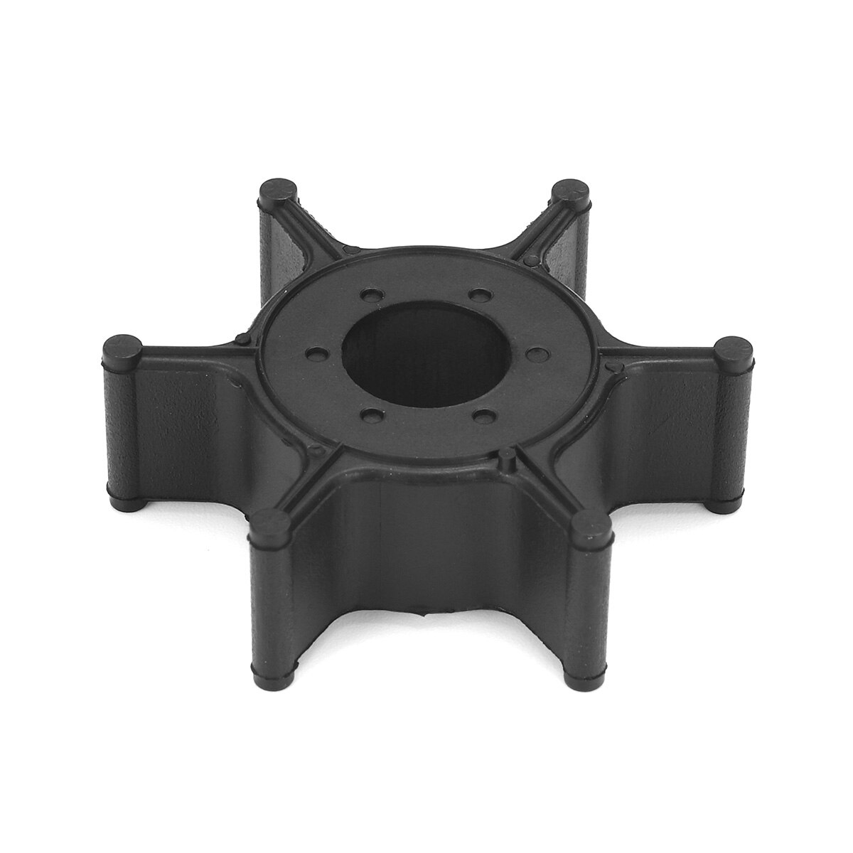 Marine Water Pump Impeller Boat Engine Impeller 6 Blade for Yamaha Outboard Engine 4/5/6HP 6E0-44352-00 Black Rubber