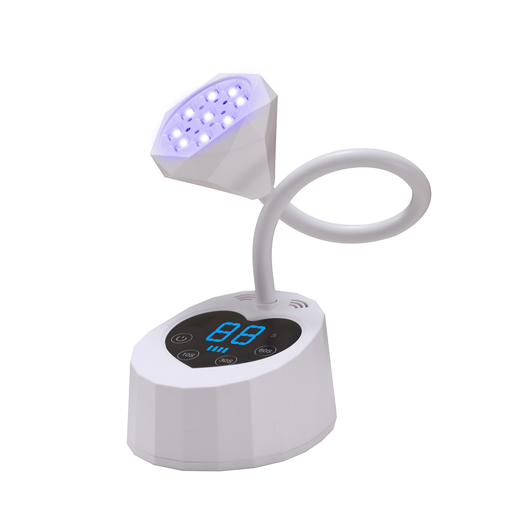 Kabellose Nagellampe, LED-UV-Nageltrockner, wiederaufladbar, automatische Erkennung, berühren-Steuerung, schnell trocknendes Nagellicht 360° ° Biegsame Tischlampe