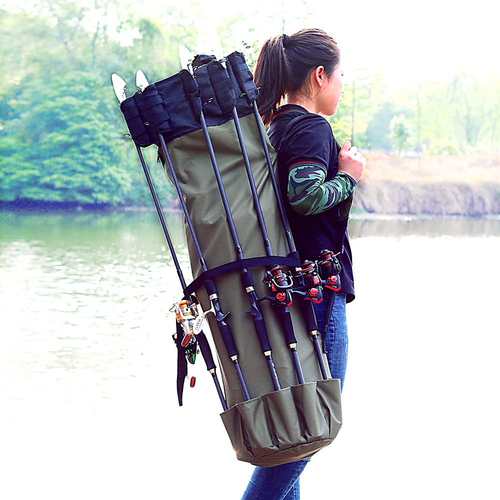 Sac De Pêche Oxford Portable Étanche 60x20x20cm Ou 80x20x20cm - Transport Canne à Pêche