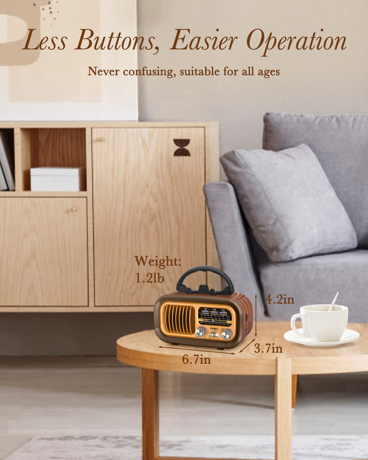 Multifunktions-Bluetooth-Lautsprecher Retro-Radio FM AM SW Tragbare Radios Solarmodule Wiederaufladbares Kurzwellenradio Subwoofer Audio