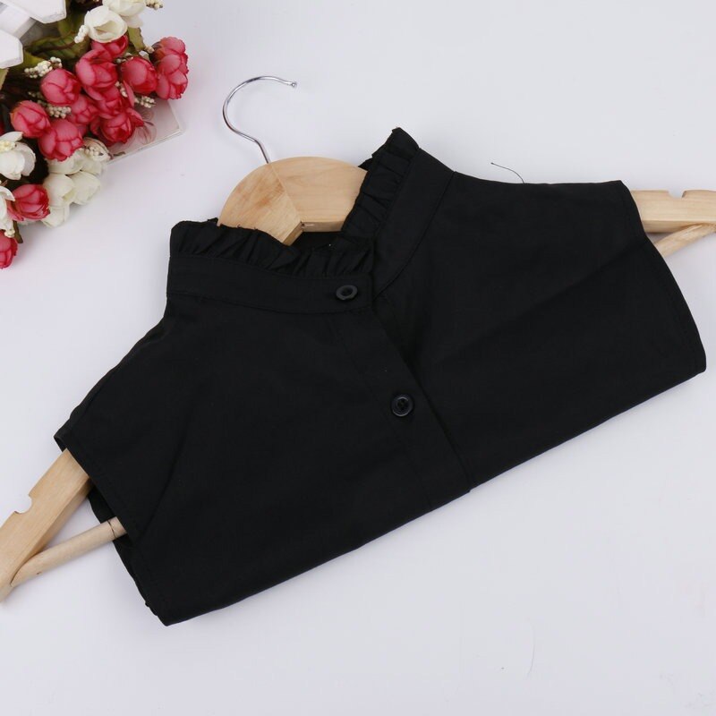 Vrouwen Volwassen Kant Solid Revers Nep Kraag Shirt Dame Afneembare Kragen Blouse Das Kleding Accessoires: H
